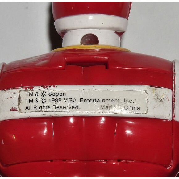 VTG 90s Power Rangers Walkie Talkies In Space Black Red 9.5" WORKING Saban 1998 - Picture 6 of 9